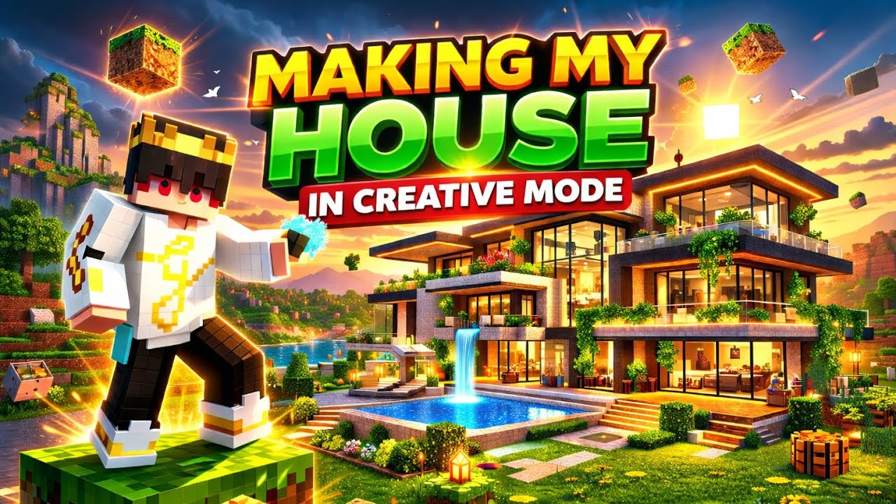 MAKING MY OWN CREATIVE HOUSE IN MINECRAFT.#minecraft 