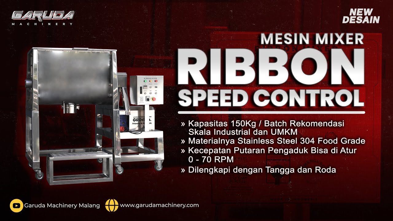 Rahasia Industri Mendapatkan Mixing Powder Lebih Merata | Mesin Mixer Ribbon Speed Control 150Kg