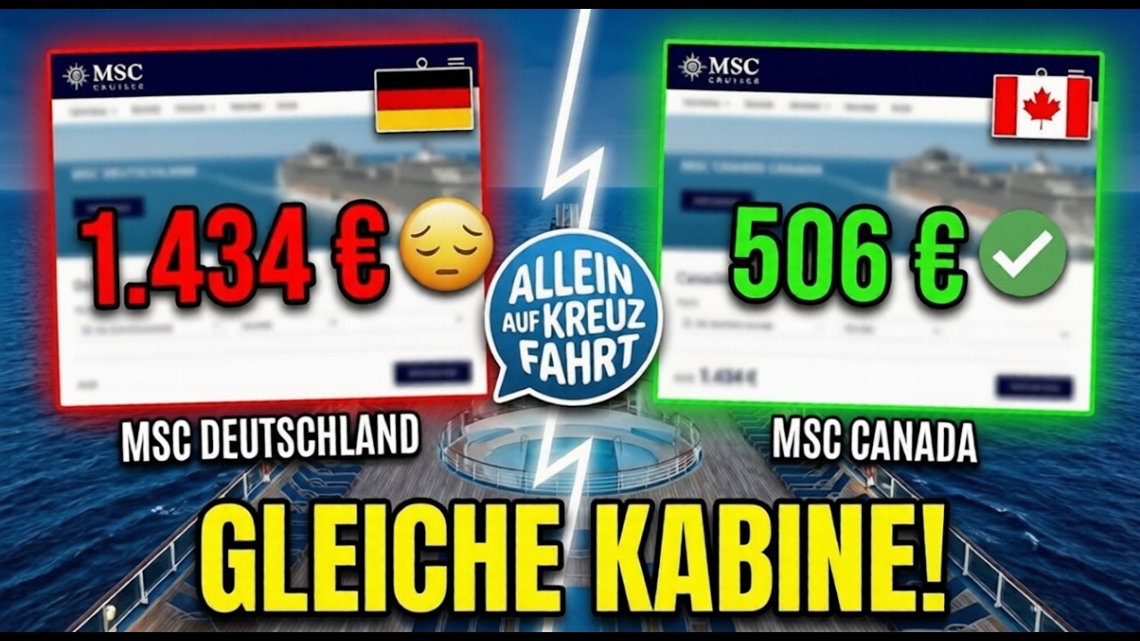 MSC hasst Alleinreisende: Der 900€-Spar-Beweis