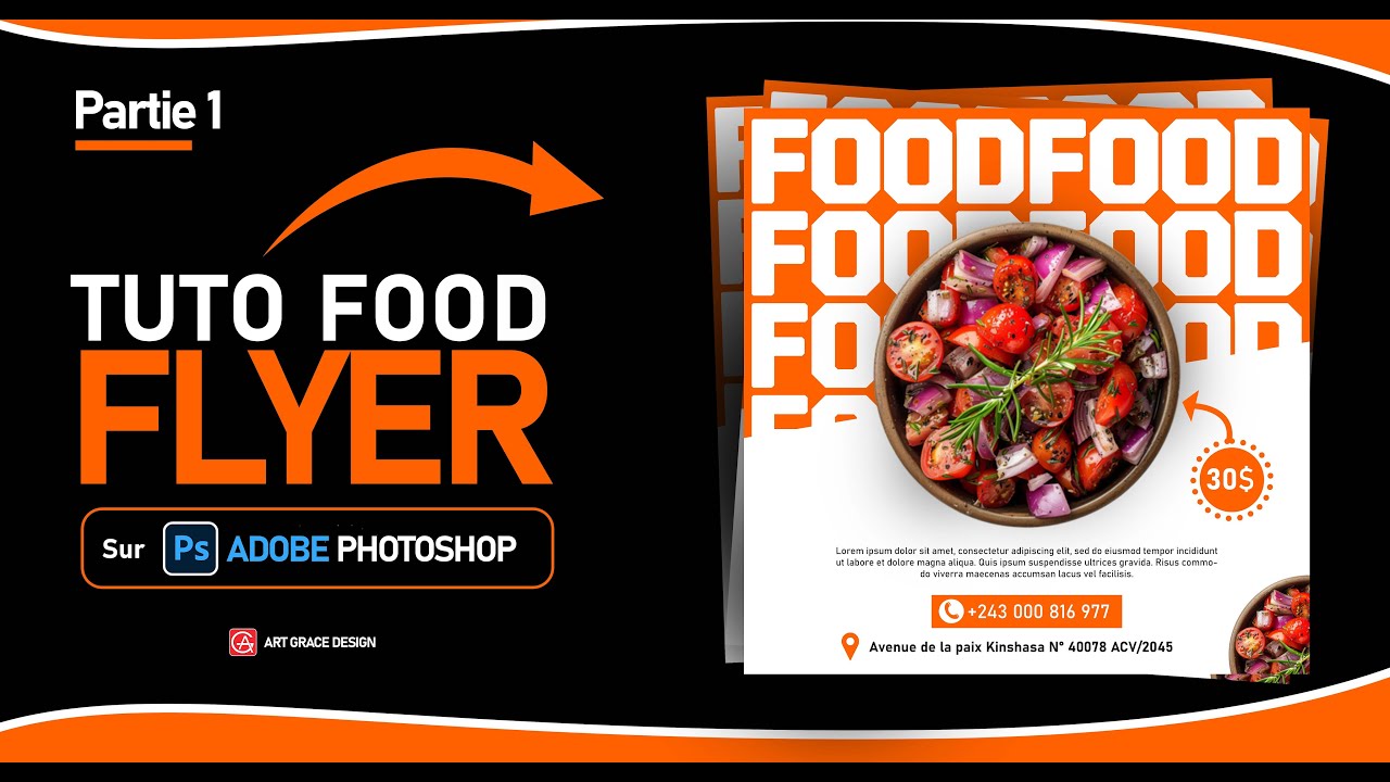 Comment créer une affiche publicitaire pour un restaurant sur Adobe Photoshop ?