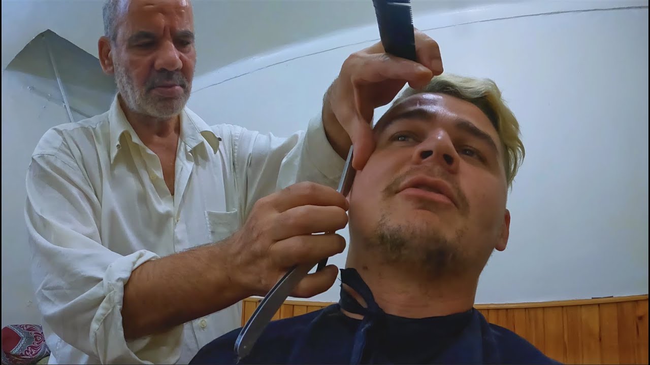 Scary Shave from a Stoned Barber in Morocco 🇲🇦