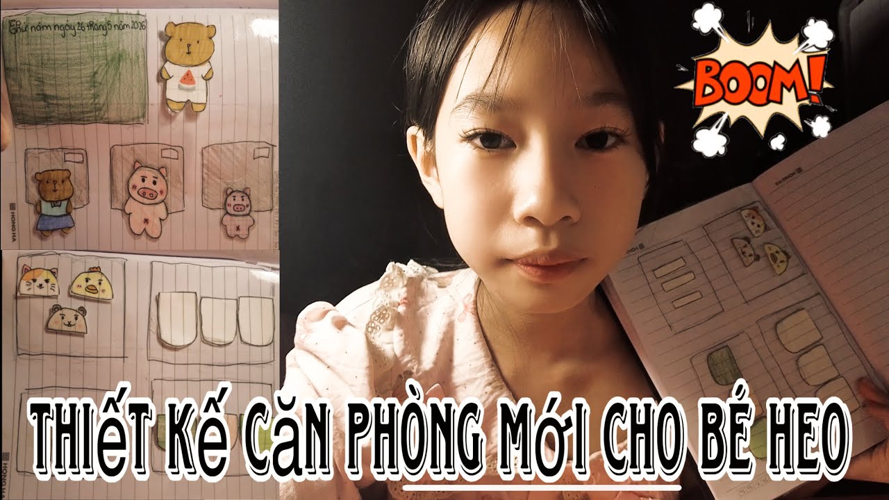 Tập 7. Thiết kế căn phòng mới và hướng dẫn bạn 🫶🏻 trò chơi giấy bé Heo Puca Puca | Gia đình Chi Tú