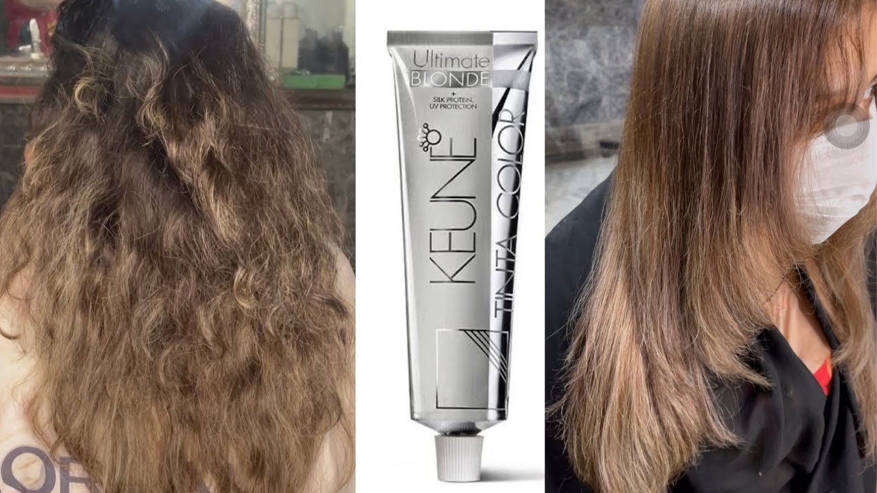 Direct lift Color keune||Beautiful Hair Color without cutdown || refresh highlights with base Color