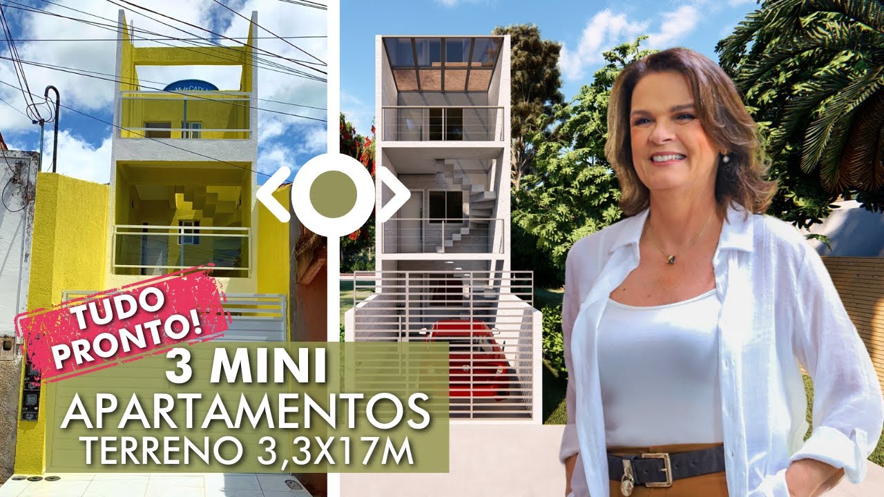 Tour obra pronta: prédio em terreno estreito
