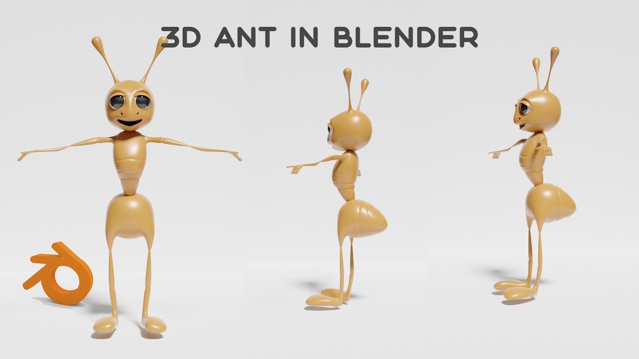 How to make 3d ant in Blender