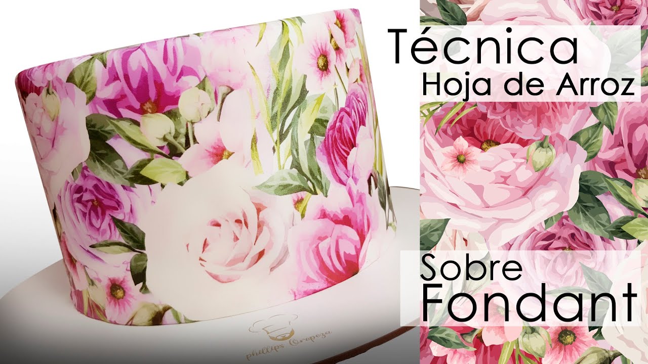 Hoja de Arroz Sobre Fondant  | Técnica | Decoración