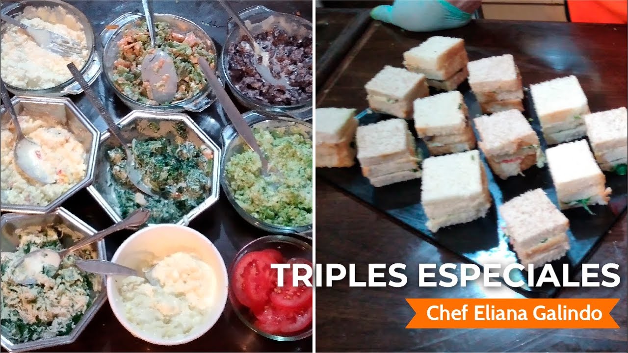 SANDWICH TRIPLES CON RELLENOS ESPECIALES I Bocaditos y Catering I Eliana Galindo