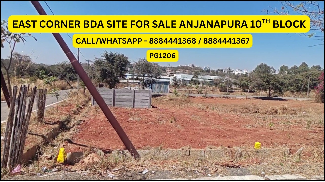 Угловой участок под застройку BDA на продажу - 10-й квартал Анджанапура | PG1206 | The Property G...