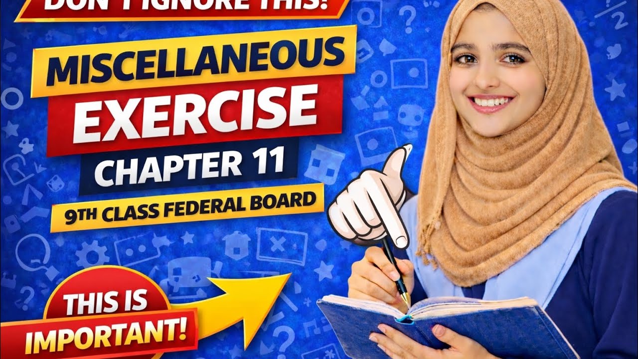 9th Class Math Chapter 11 Miscellaneous Exercise | Probability | Federal Board (FBISE) Full Solution