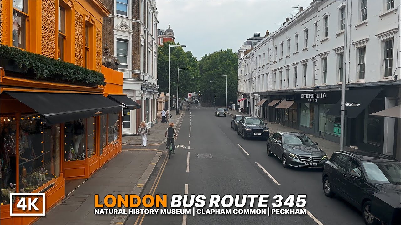 Exploring London’s Everyday Streets by Bus | South Kensington to Peckham POV Ride | 4K HDR