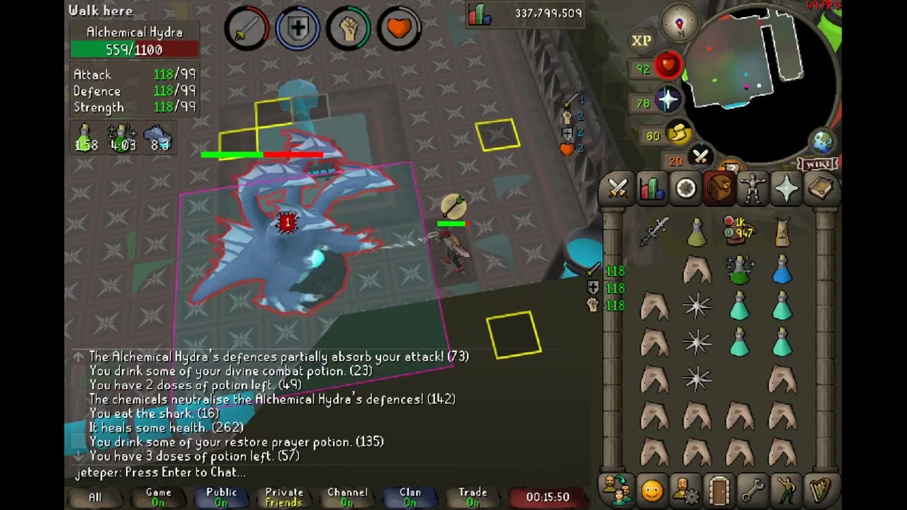 Alchemical Hydra Melee Example  - OSRS 2024