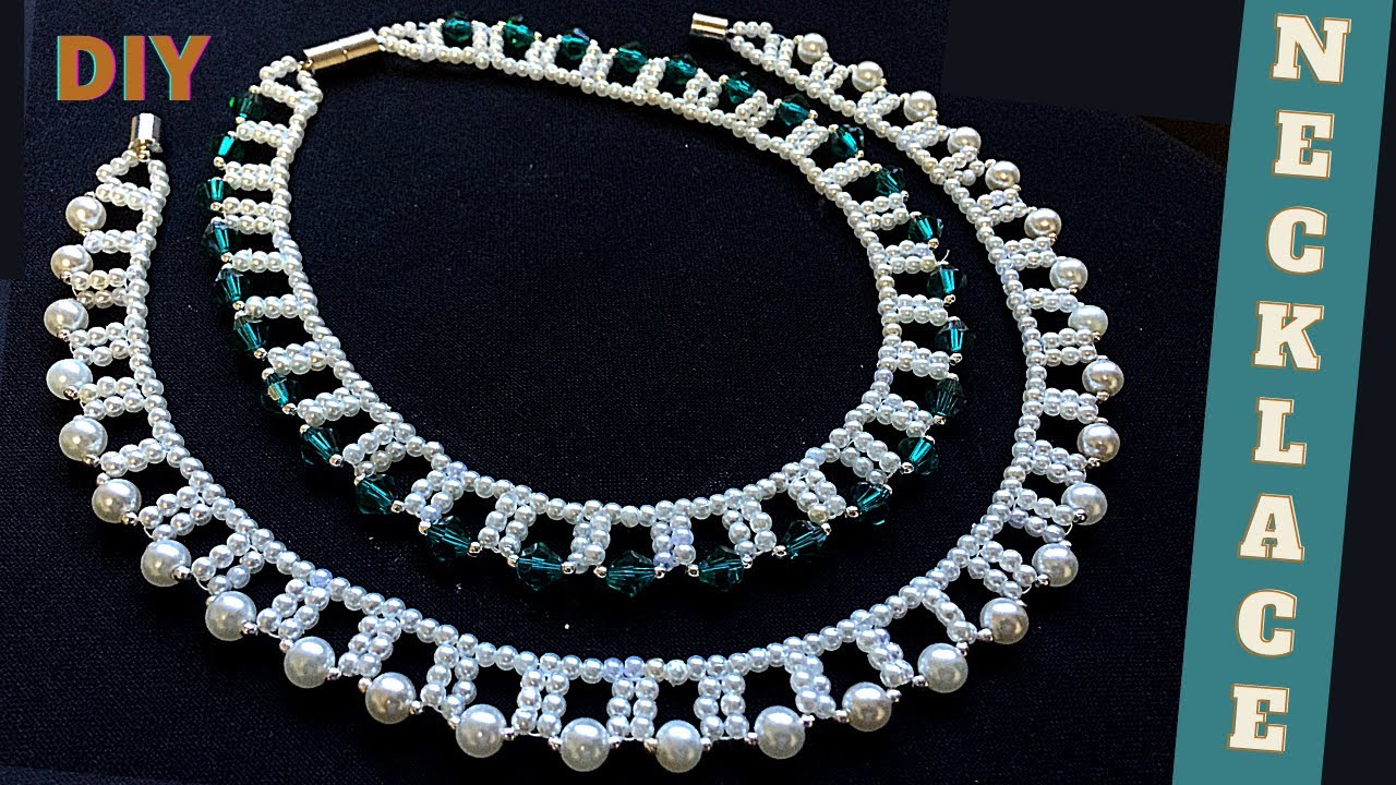 Necklace Making. Beading Tutorial. Last minute DIY Party Necklace