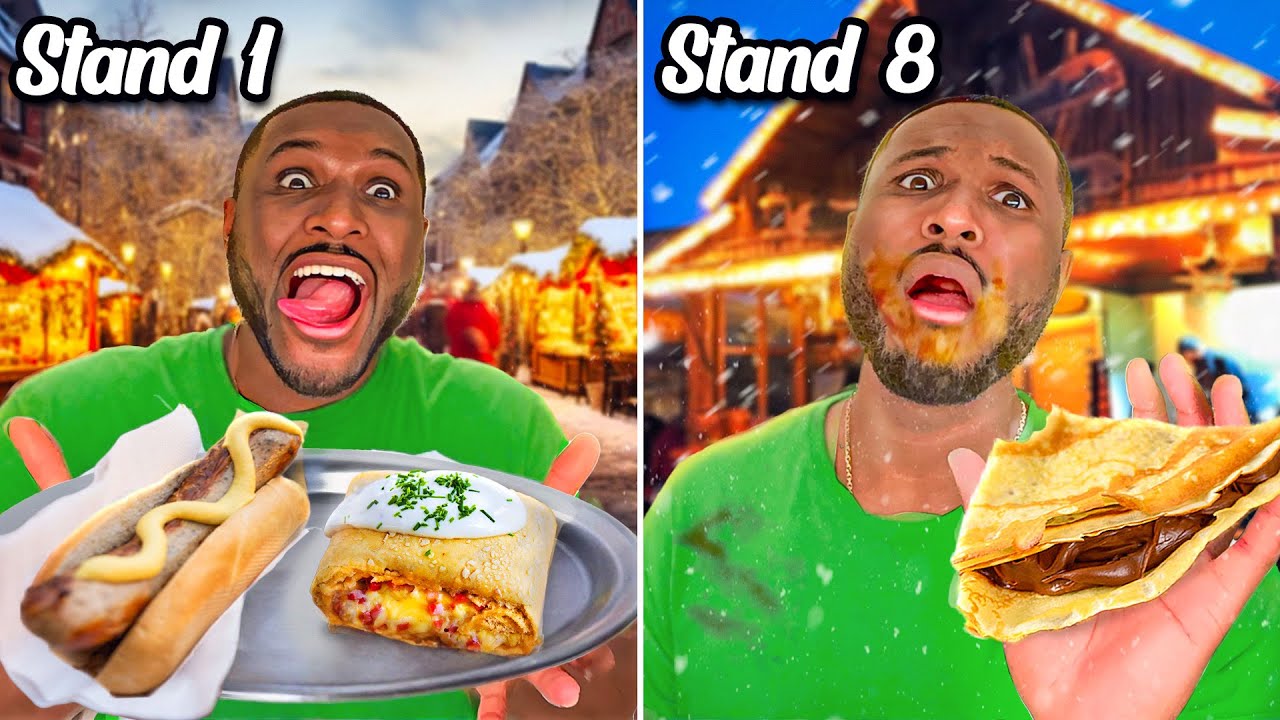 ICH ESSE JEDES GERICHT AUF DEM ALL YOU CAN EAT WEIHNACHTSMARKT IN HAMBURG (Hab plus gemacht🤑)