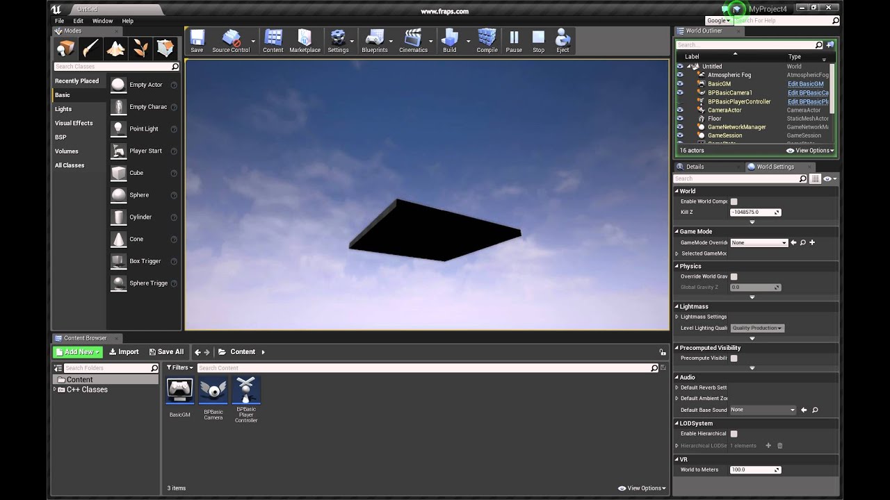 UE4 RTS camera