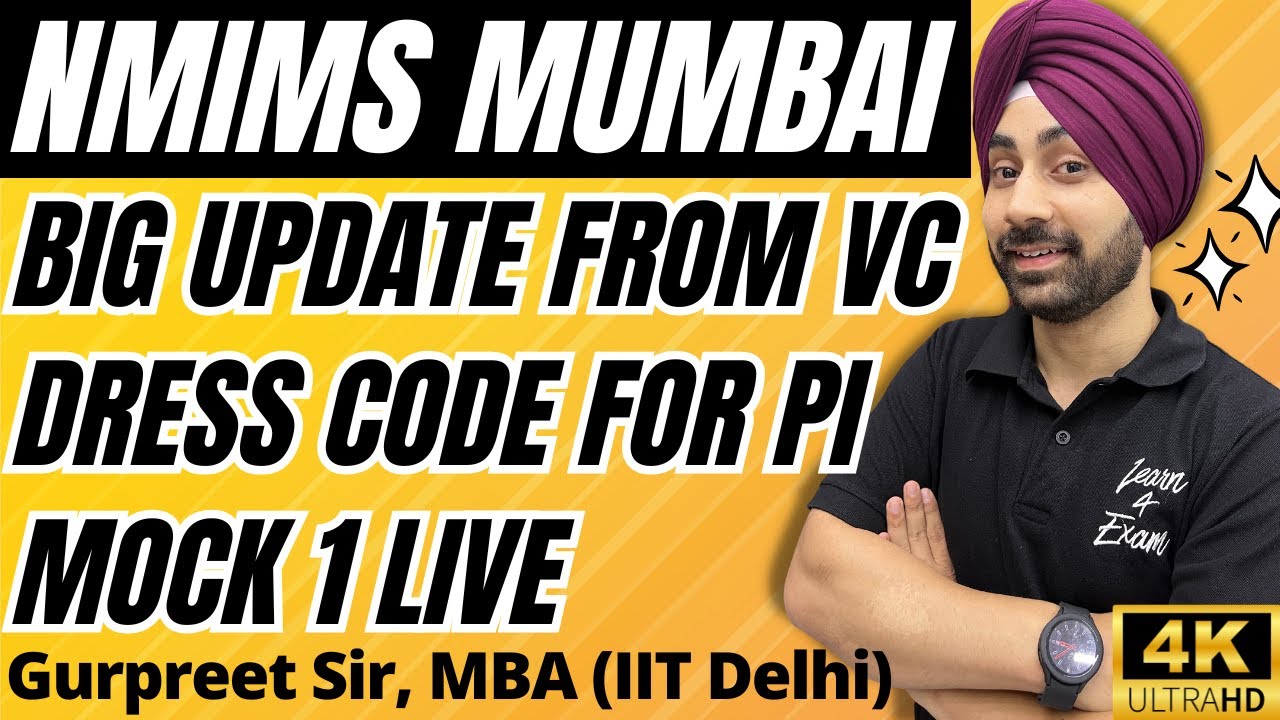 Big Update From NM VC Sir | NMCT MOCK Live | Dress Code for PI