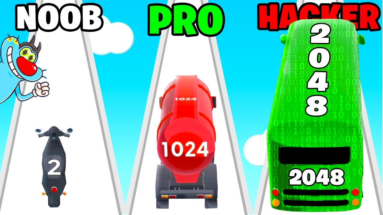 NOOB vs PRO vs HACKER | In 2048 Race | With Oggy And Jack | Rock Indian Gamer |