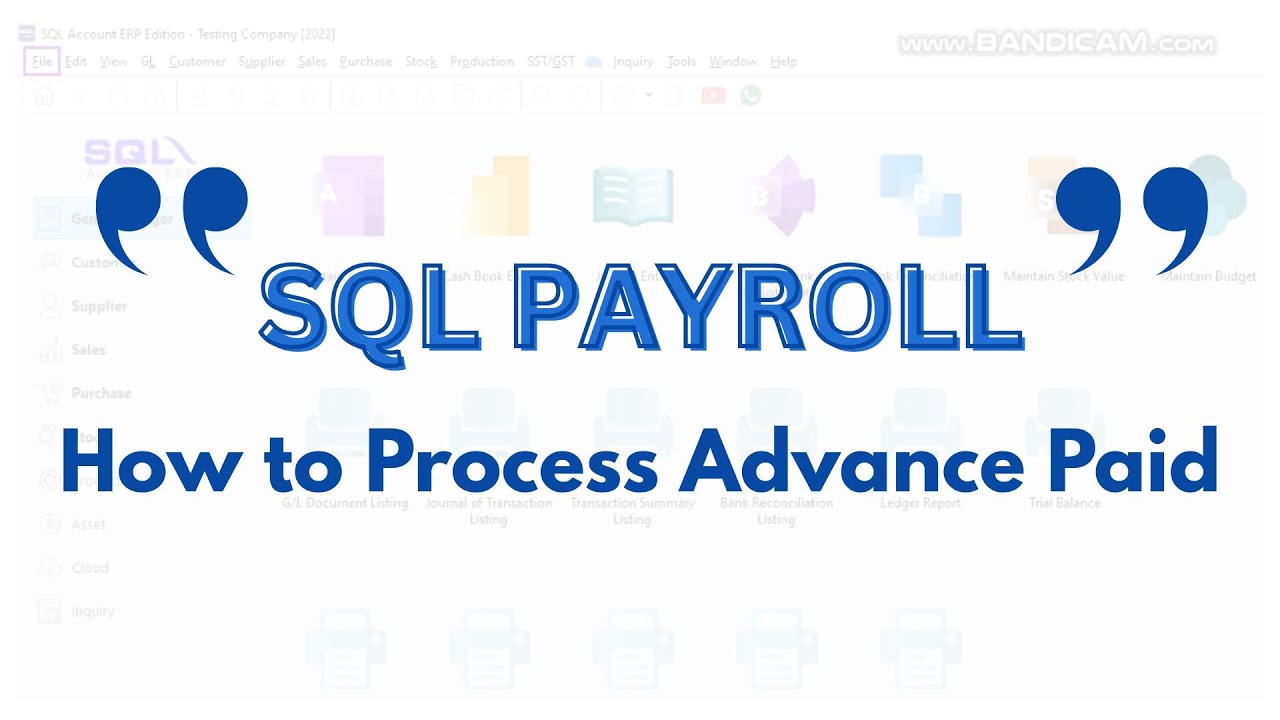 【📚SQL Academy &bull; SQL PAYROLL How to Process Advance Paid】