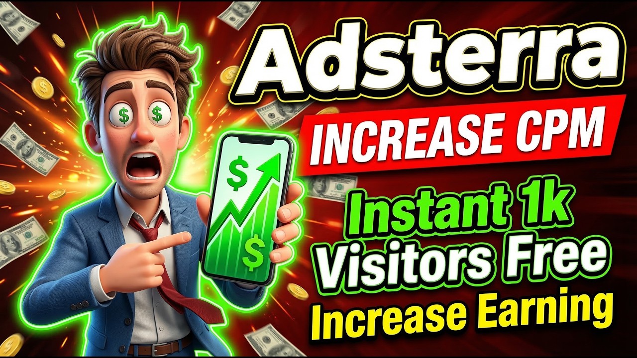 🚀 Adsterra Earning Trick 2026 | Increase Adsterra CPM & CPC | High CPM Method | Earn Money Online