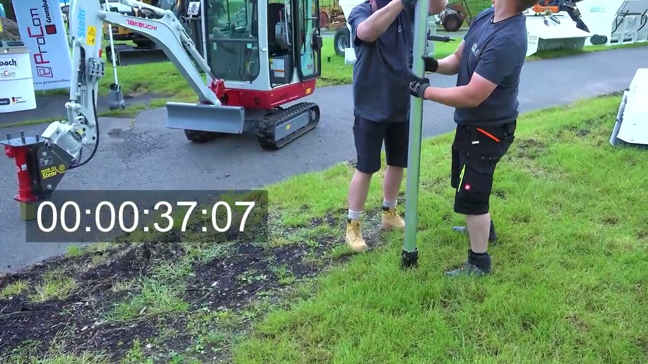 Stehr Pfahlramme MHR 01 - LED Solar Laterne in unter 1 Minute aufstellen