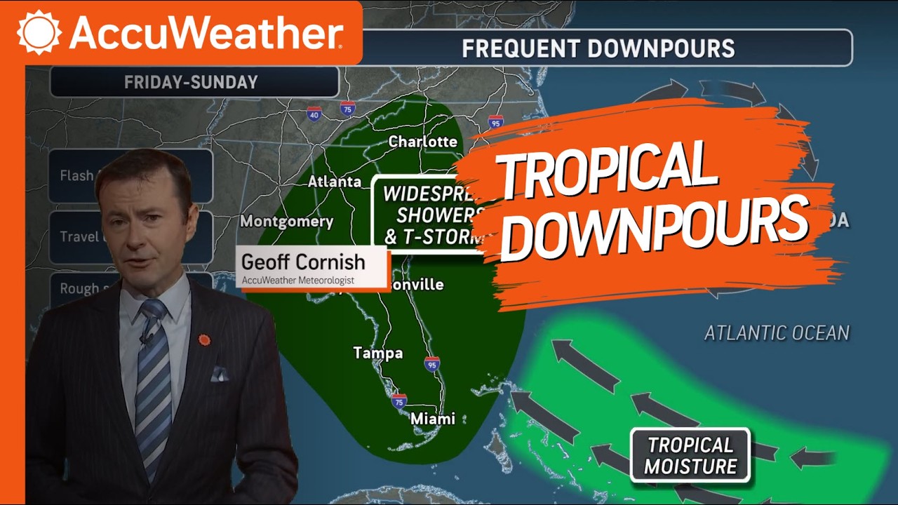 Tropical Downpours to Hit Southeast