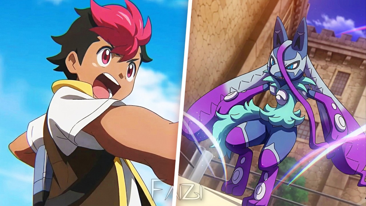 NEW MEGA LUCARIO Z 😱 - Mega Lucario Z VS Mega Hawlucha - Pokemon Horizons AMV