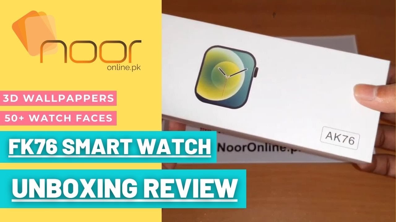 Apple Smart Watch AK76 Series 6 ⌚🔥 Unboxing Review | Fifty Plus watch Faces | Noor Online Dot Pk