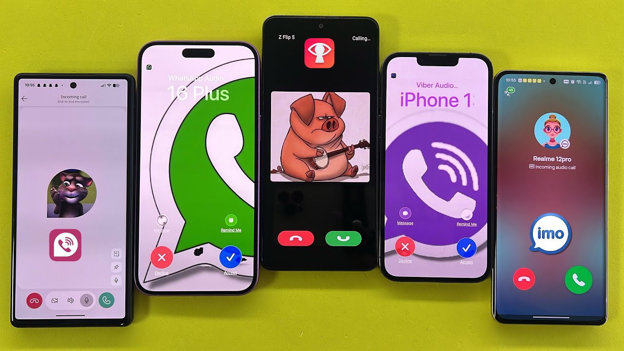 Social Media WhatsApp+TeleGuard+Viber+IMO+Skred Incoming Call Google Pixel, iPhone, Realme,OPPO Find