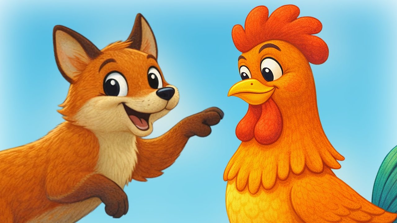 🐓🦊 Kogut i Lis 🎶✨ Piosenka o odwadze i przyjaźni 🌙🌾 #piosenkidladzieci #Kogut #hit #muzykadladzieci