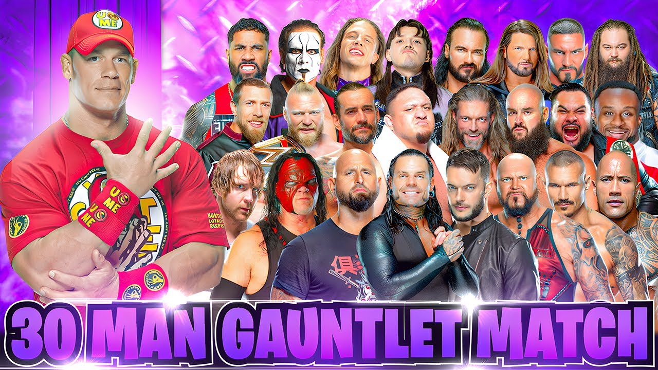 WWE 2K25 30 Man Gauntlet Match Gameplay | Extreme Survival Challenge