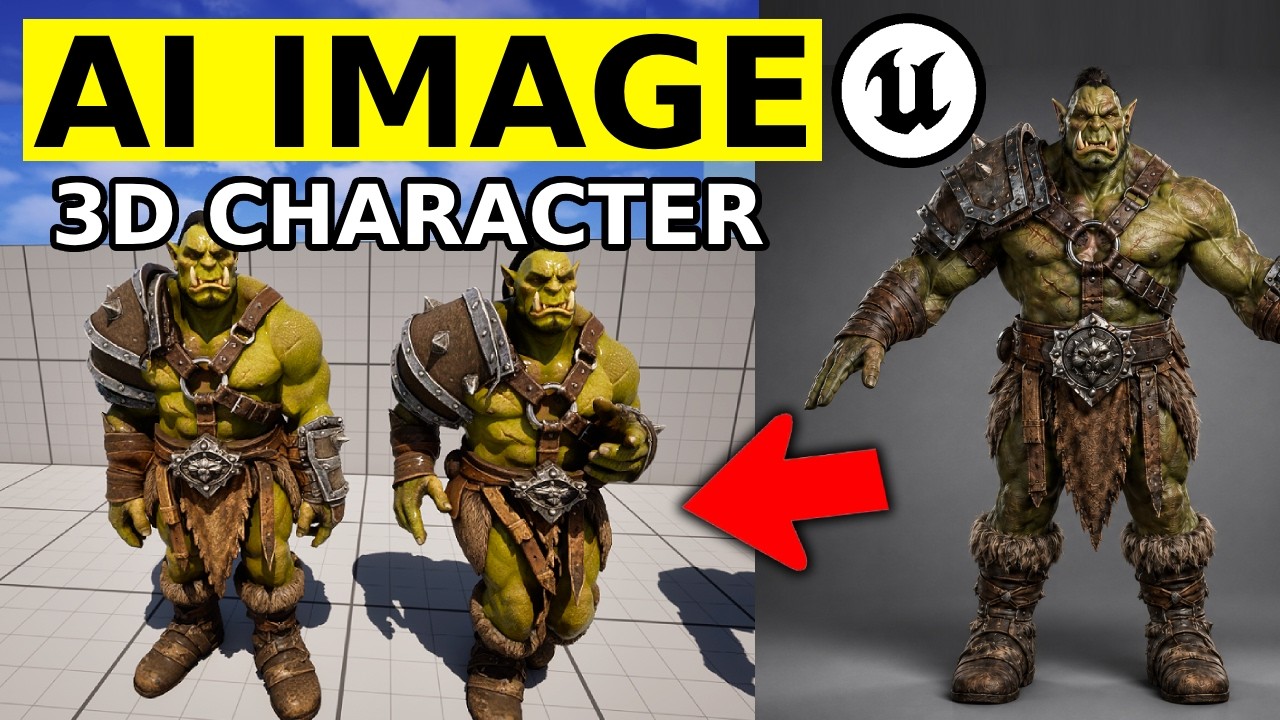 AI Image to 3D Game-Ready UE5 Character in 20 Minutes | Tripo AI