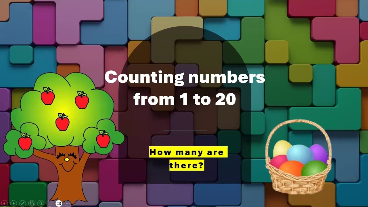 counting numbers from 1 to 20 /number activity/numbers  and pictures  counting /preschool/preprimary