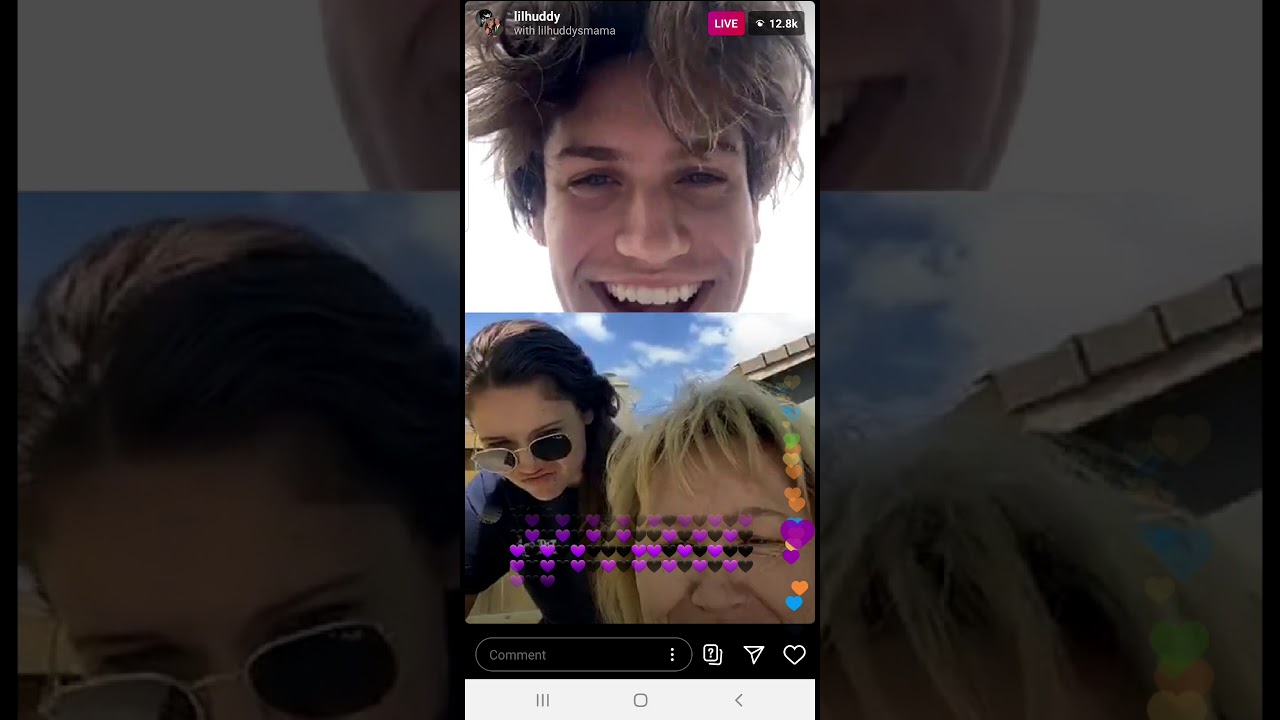 Lilhuddy went live with his mom on Instagram on the Hype House Mansion  | BATA KING
