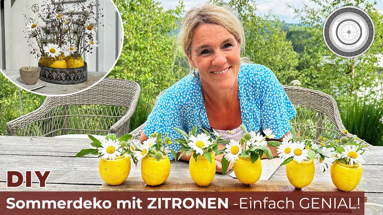 DIY - GENIALSTE SOMMERDEKO mit ZITRONEN, SÜDLICHES FLAIR für den runden und eckigen Tisch