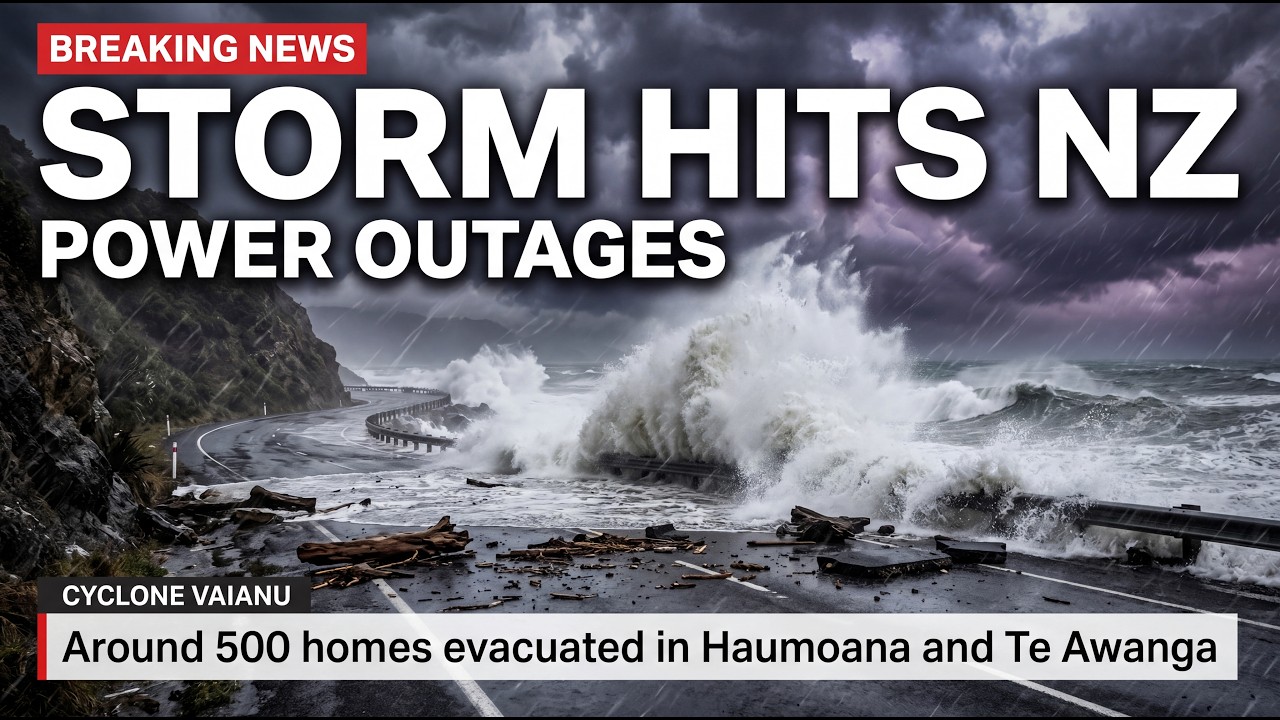 Cyclone Vaianu Hits New Zealand LIVE | Power Outages, Evacuations & Severe Weather Update