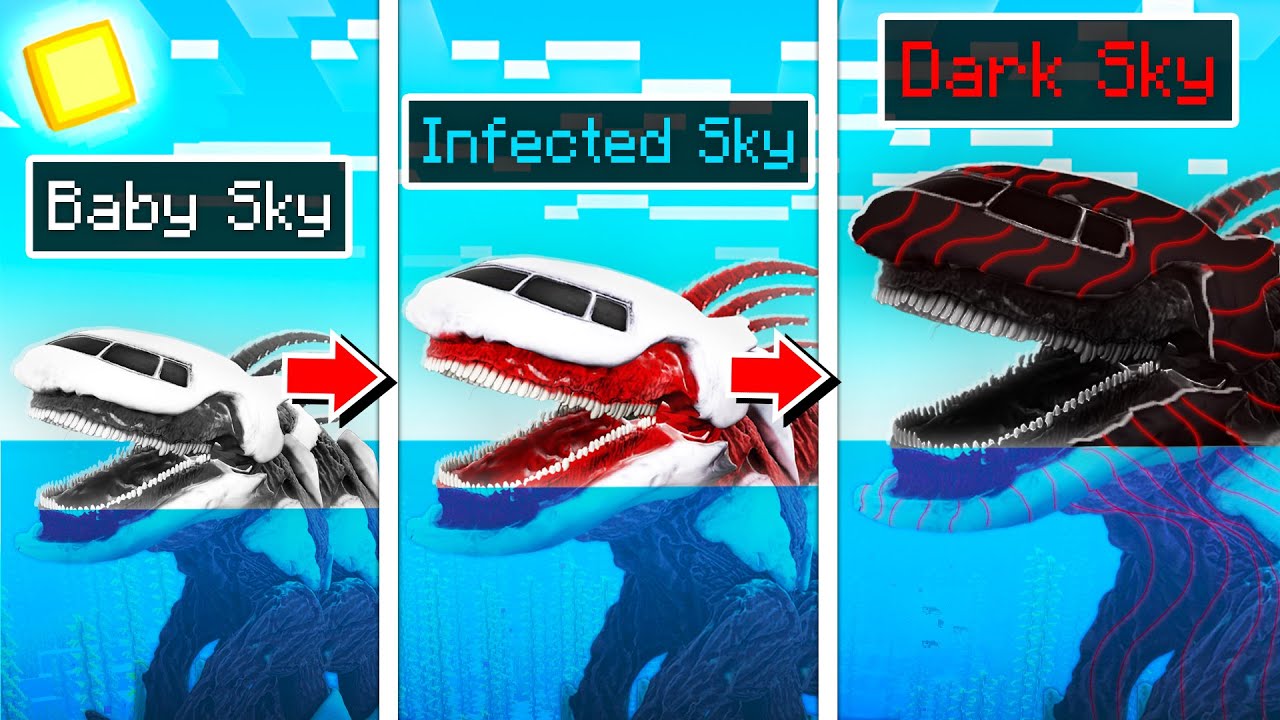Becoming DARK INFECTED SKY in Minecraft!