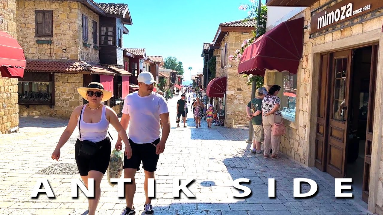 Side Turkey - 🇹🇷 Beautiful Walking Tour of Side Old Town Turkey 🥰🇹🇷 #side #turkey #antique