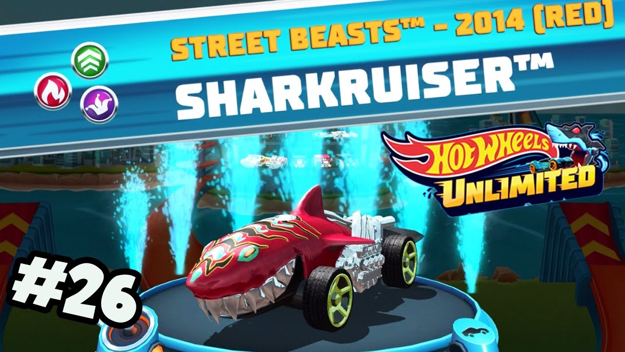 Hot Wheels Unlimited - New Engine Unlocked Street Beasts SHARKRUISER