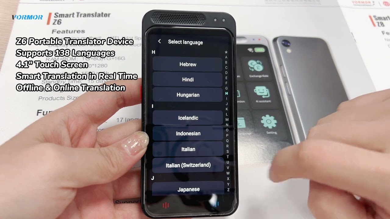 VORMOR Z6 | Multi languages Translator Device