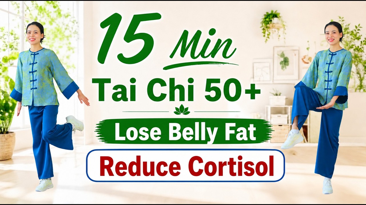 15-Min Tai Chi for Weight Loss After 50+ 🔥 Burn Belly Fat, Reduce Cortisol & Boost Blood Circulation
