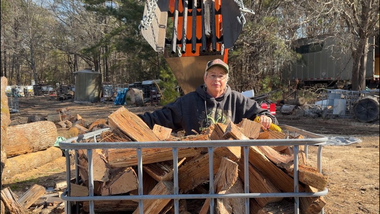 Splitting Firewood on Valentines Day #getsplitdone #split #firewood #professional @WolfeRidge 