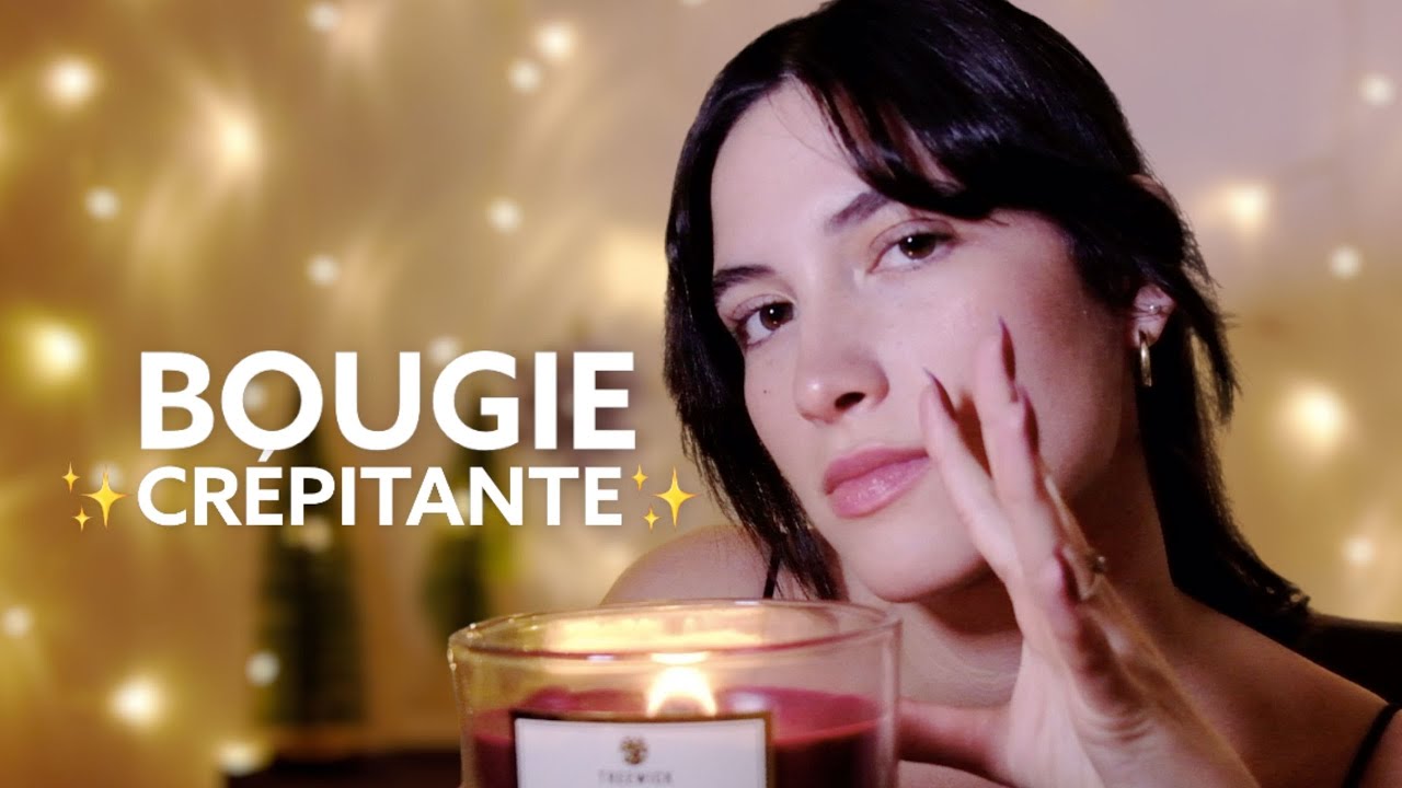 ASMR ☁️ N°2 BOUGIE CRÉPITANTE AU COIN DU FEU 🎄 (crépitement, tapping)