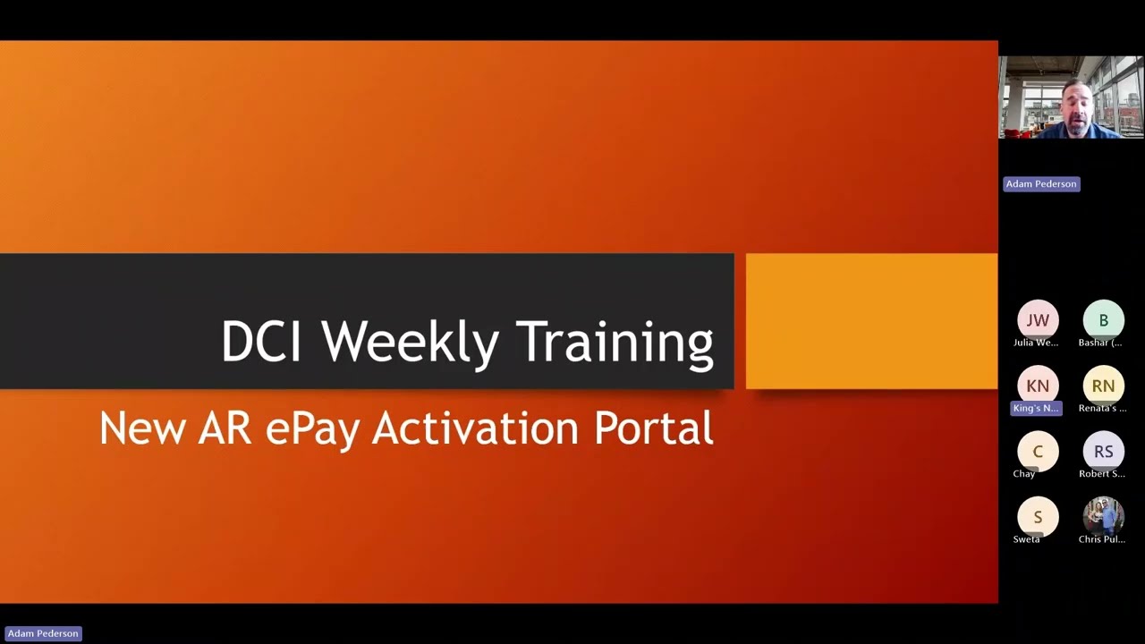 DCI Training: ePay Activation Portal Training