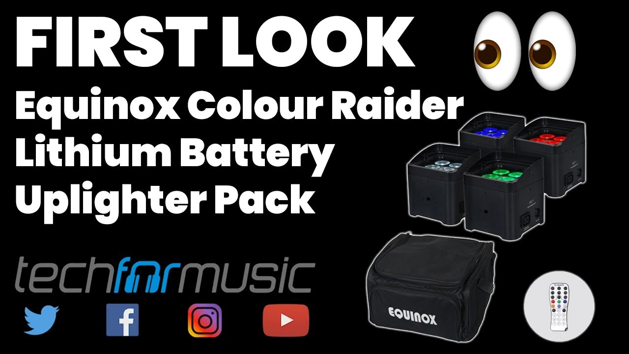 Virtual Demo: Equinox Colour Raider Lithium Battery Uplighter Pack