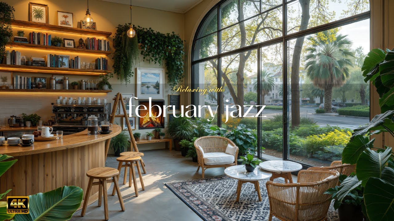 February Jazz Ambience For Stress Relief | Cozy Indoor Space With Gentle Jazz For Positive Mood