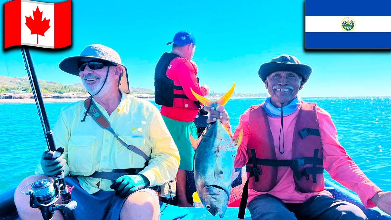 Pesca en El Salvador con amigo de Canadá | Pesca y cocina