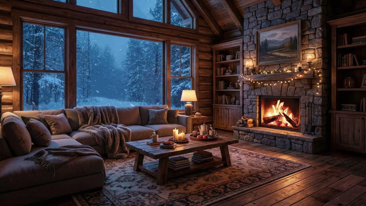 Cozy Winter Forest Cabin ❄️ 🌲| Warm Fireplace And Calm Ambience for Relaxation🔥