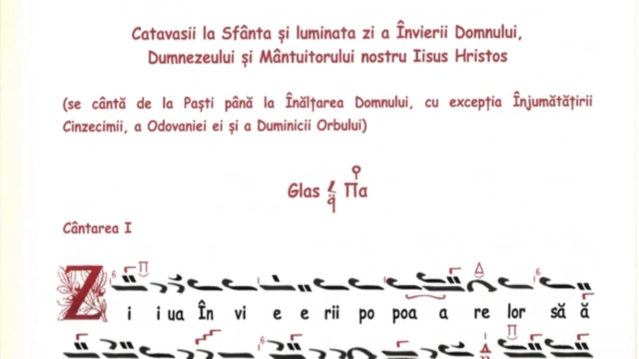 Catavasiile Învierii Domnului, pe larg, glasul 1, de Macarie Ieromonahul
