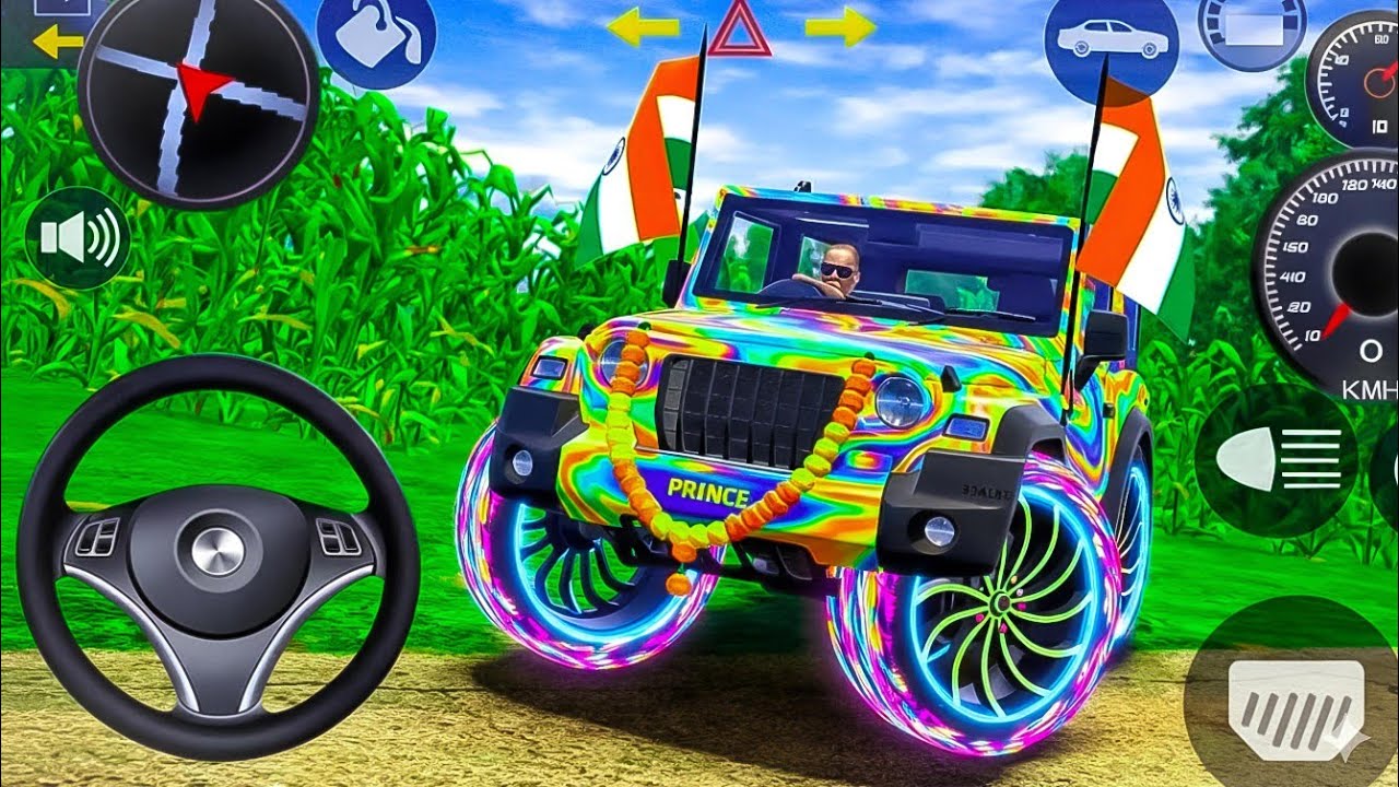 Dollar (Song) Shidu Mosewala Modified Mahindra White Thar Indian Cars Simulator 3D Gameplay Part-99