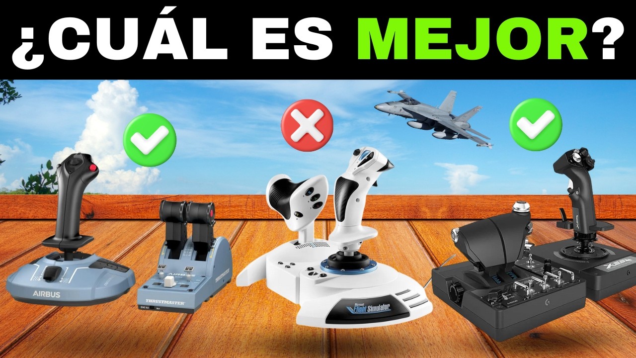 ✅ 10 Mejores Mandos para Flight Simulator [2026]✈️ Joysticks, HOTAS, Yokes, Aceleradores y Pedales