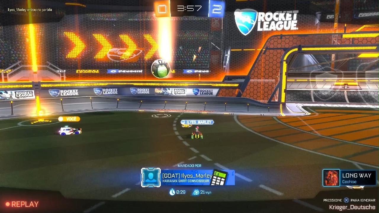 Rocket League gameplay 1x1